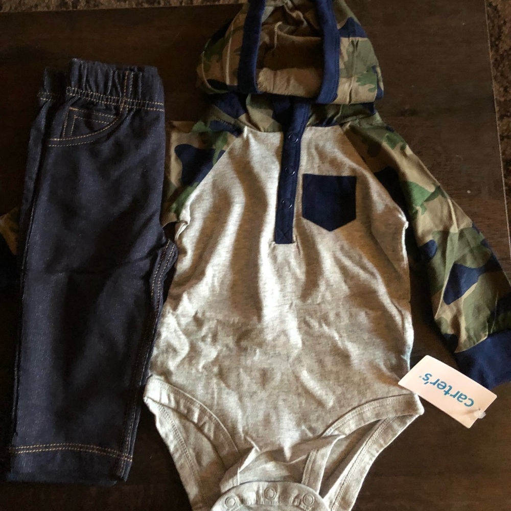 2 piece carters camouflage pant set size 6m
